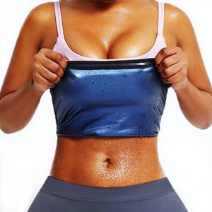 lot 4090 image: huiming Sauna Suit Waist Trimmer for Women Waist Trainer Belt, Sauna Slimming Belt for Women Lower Belly Fat Plus Size Blue