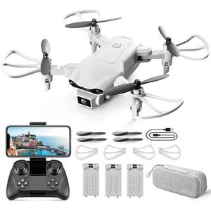 lot 4098 image: 4DV9 Mini Drone with 1080P HD Camera for Kids FPV Live Video RC Quadcopter for Adults Beginners Toys Gifts,Altitude Hold, Waypoints Functions,One Key Start,3D Flips,3 Batteries,Gray