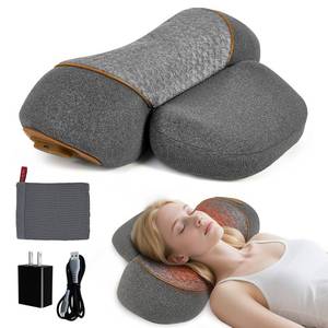 lot 4104 image: KITCADA Neck Pillow - 3-in-1 Neck Pillow with Battery, Travel Neck Massage Pillow for Shoulder Pain Relief, Deep Tissue Pain Relief with Heat and Stretching, Neck Hump Corrector for Women