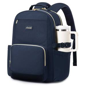 lot 5771 image: LOVEVOOK Laptop Backpack for Women with Pouch Pocket for Large Capacity Cup,15.6 Inch Laptop Computer Bag Travel Backpack Purse,Waterproof Work Business Backpack College Teacher Bags,Dark Blue
