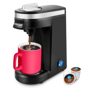 lot 5772 image: CHULUX Single Serve Coffee Maker for K Capsule, Mini Single One Cup Coffee Machine, Perfect for Small Space, Black