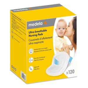 lot 6347 image: Medela Ultra-Breathable Nursing Pads 120ct, 120 Ct