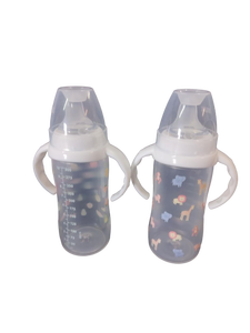 lot 6381 image: MAM Baby Bottles with Handles - Zoo Animals Design