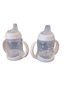 lot 6382 image: Stars and Trees Pattern Baby Sippy Cups Set