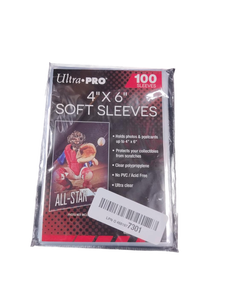 lot 6402 image: Ultra Pro 4x6 Soft Sleeves - 100 Count Pack
