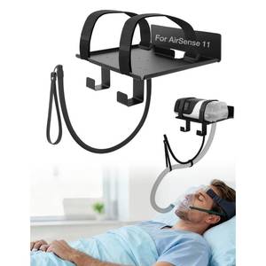 lot 6412 image: CPAP Wall Mount Shelf for ResMed AirSense 11 Lightweight Aluminum Design with Anti Slip Straps and Hose Mask Management Hook, CPAP Supplies Stand for Bedside Organization