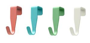 lot 6425 image: eywlwaar Over The Cabinet Door Hooks Door Hanger 4Pack Single Hook (Multicolour)
