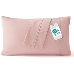 lot 6429 image: Bedsure Queen Pillow Cases Set of 2 - Blush Pink Brushed Microfiber Pillowcase 2 Pack, Super Soft and Cozy Pillow Case Covers with Envelope Closure, Wrinkle, Fade and Stain Resistant, 20x30 Inches