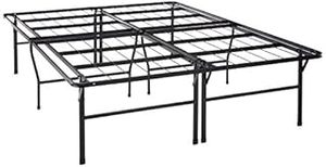 lot 7597 image: Best Price Mattress 18 Inch Metal Platform Beds wHeavy Duty Steel Slat Mattress Foundation (No Box Spring Needed), Queen, Black (B07CVQ1V27)