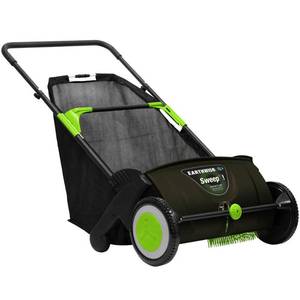 lot 7606 image: Earthwise 21  Push Lawn Sweeper  2.6 Bushel Collection Bag  LSW70021