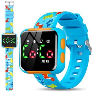 lot 8056 image: Etuwoe Potty Training Watch for Kids Water Resistant Potty Watches for Toddler Boys Adjustable Volume Rechargeable Toilet Reminder Dinosaur Toddler Watch Birthday Gifts for 2 3 4 Year Old Boy(Blue)