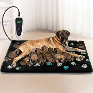 lot 9955 image: GOLOPET Extra Large Dog Heating Pad 47x30 in with Smart Thermostat Switch and Power Line Protection Tube,Obtained MET and UL Dual Certification,Waterproof Pet Heating Pad for Dogs-Black