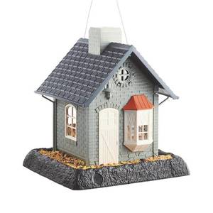 lot 9957 image: North States Village Wild Bird 5 lb Plastic Hopper Bird Feeder 4 ports