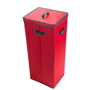 lot 9976 image: Elf Stor 2.7 cu ft Wrapping Paper Storage Organizer Red