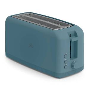 lot 9982 image: bella 4 Slice Slim Toaster, Fits-anywhere Kitchenware, 6 Setting Shade Control with Reheat & Cancel Buttons, Fits Sourdough, 10�� Long Slot, Anti Jam & Auto Shutoff, 900 Watt, Surf