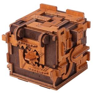 lot 10016 image: WOODEN.CITY Escape Room Puzzle Box �� 3D Wooden Puzzle Box for Adults & Teens, Brain Teaser Puzzle Box Secret Lock Box with Cluebox Mechanism �� Mechanical Wood Puzzle Box Kit, Unique Puzzle Boxes Gift