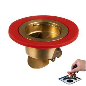 lot 10402 image: COLDDD Downspout Universal Brass Floor Drain core, Shower Floor Drain backflow Preventer, Suitable for 1.4-2.0 Caliber (1, Brass)