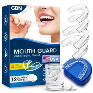 lot 10419 image: GBN Mouth Guard for Sleeping - Comfort Fit Night Guards for Nighttime Use - Reusable Mouthguard, Nightguards for Adults Includes 2 Sizes & 1 Travel Case