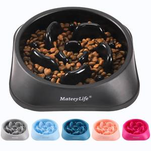 lot 10421 image: MateeyLife Slow Feeder Dog Bowls, Anti-Choking Puzzle Dog Food Bowls, Anti-Slip Interactive Feeding Slow Down Eating, Bloat Stop Maze Dishes for Medium Large Breeds Black