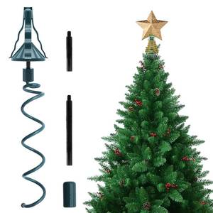 lot 10422 image: Christmas Tree Topper Holder, Universal Twist On Tree Topper Holder, Green Christmas Tree Topper, Christmas Tree Parts Fits Most Christmas Tree Base