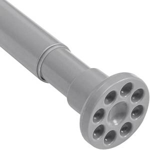 lot 10437 image: SOALARMON Grey Shower Curtain Rod 28-52, Never Rust Anti-Slip Adjustable Tension Curtain Rods No Drilling, Heavy Duty Spring Enlarged Diameter 1 Tension Rod for BathroomClosetRoom Divider