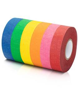 lot 10447 image: Mr. Pen- Colored Masking Tape, Colored Painters Tape for Arts and Crafts, 6Pack, 0.6 x15Yard Drafting Tape, Craft Tape, Labeling Tape, Paper Tape, Colored Tape