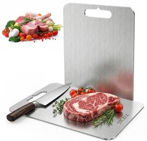 lot 10448 image: Premium Titanium Cutting Board - 100% Non Toxic Cutting Board For Kitchen - Durable & Lightweight Small Titanium Cutting Board For Precise Chopping and Slicing 1PC (12L x 9W)