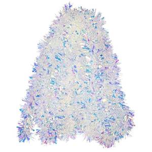 lot 10452 image: 20ft6m Christmas Tinsel Garland Iridescent Metallic Hanging Garland for Christmas Tree Fireplace Mantle Home Decoration
