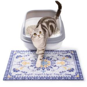 lot 10453 image: ondware Cat Litter Mat, 20x15 in Litters Box Mat Waterproof Non-Slip Easy to Clean Washable Trapping Mat for Kitty