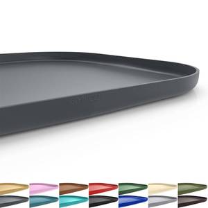 lot 10460 image: SMILOOL Silicone Pet Feeding Mat with Raised Edge for Food and Water, Dog Bowl Mats, Cat Bowls Placemat with High Lip for Floor Waterproof, Rubber Tray for Cats and Dogs 19 x 12 x 0.7 Dark Grey