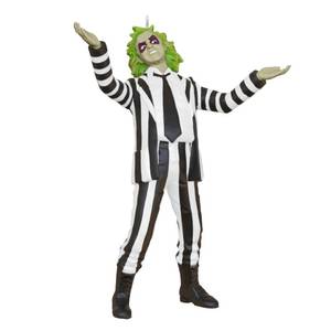 lot 10461 image: Hallmark Keepsake Beetlejuice Mini Christmas Ornament (Black and White Striped Suit) 1.5 Tiny Ornament for Tabletop Tree