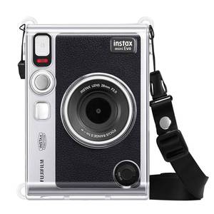 lot 10478 image: Fintie Protective Clear Case for Fujifilm Instax Mini EVO Camera - Crystal Hard PVC Cover with Removable Shoulder Strap, Clear