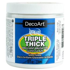 lot 10481 image: DecoArt Triple Thick Gloss Glaze - Jar, 8fl oz