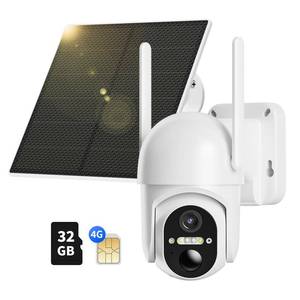 lot 12331 image: 4G LTE Cellular Security Camera Includes Memory Card & SIM Card(Support VerizonAT&TT-Mobile), 2K Solar Outdoor Cam Wireless Without WiFi Needed, 360° Live View, Color Night Vision