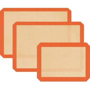 lot 12339 image: Silicone Baking Mat Set of 3, Silicone Baking Mats Cookie Sheet, Non-Stick Mats for Baking, Easy Clean & Reusable Oven Baking Sheet for Making Macaroons, Cookies