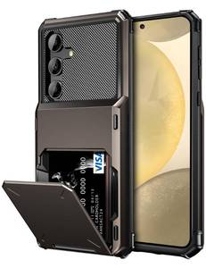 lot 12344 image: Vofolen for Samsung Galaxy S24 Case Wallet with Card Holder, Dual Layer Heavy Duty Shockproof Wallet Case, Hidden Flip 4-Card Slot Large Storage Protective Cover for Galaxy S24 Plus, 6.7 Gun Metal