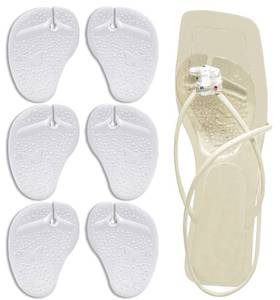 lot 12348 image: Urwalk Gel Metatarsal Pads for Thong Sandals Flip-Flops, 3 Pairs Self-Adhesive Forefoot Pads, Anti-Slip Ball of Foot Cushion Insoles for Women and Men, All Day Pain Relief ( Transparent)
