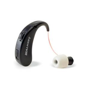 lot 12355 image: WALKERS Ultra Ear BTE Rechargeable Compact Adjustable 22dB Noise Reduction Hunting Outdoor Sound Amplifier Hearing Enhancer  Ear Tips, USB Charging Cable, Cleaning Brush - Single