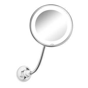 lot 14019 image: Brightown 10x Magnifying Mirror with Light, Flexible Gooseneck Make up Mirror with Lights and Magnification, Battery Operated Cordless with Suction Cups for Wall Bathroom Silver 1 Lighting
