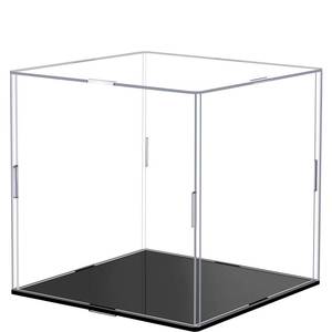 lot 14477 image: Yungyan 1 Pack Clear Self-Assembly Acrylic Display Case Transparent Dust Proof Protection Showcase for Figurine Collectibles Figures Basketball (6 x 6 x 6 Inch)