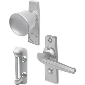 lot 14480 image: Prime-Line K 5000 Tulip Knob Latch, 1-34 In. Mounting Holes, Aluminum (1 Set)