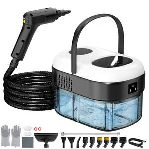 lot 15349 image: Pressurized Steam Cleaner, 3-Level Adjustable Handheld Steamer Cleaning for Home, 15s Fast Heat-Up & 47.3oz Tank, 2500W Multi-Surface Portable Steamer for FloorGroutCarKitchen & Bathroom
