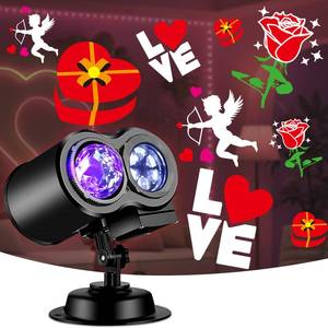 lot 15351 image: Brighter Valentine Projector Light, 2026 Upgraded Holiday Projectors with 19 HD Replaceable Slides (Ocean Wave & Patterns), Weatherproof Halloween Christmas Projector Light Show