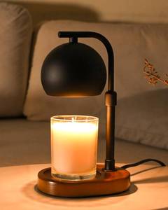 lot 15366 image: Candle Warmer Lamp Timer - Birthday Gifts for Women Mom Grandma, Mothers Day Gifts, House Warming Gifts New Home Decor Modern Farmhouse Decor with 2 Bulbs Wax Melt Compatible All Jar Candle Black