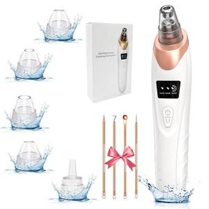 lot 16017 image: 2026 Pore Vacuum, USB Rechargeable Blackhead Remover Vacuum,3 Levels Adjustable Pore Vacuum Blackhead Remover, with 5 Suction Power,6 Probes,Face Vacuum Pore Cleanser for Women & Men-White