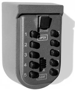 lot 16033 image: Key Lock Box for Outside Wall Mount, Waterproof Spare Key Storage Box, 10-digits Combination Lockbox Push Button Key Keeper Box for Home Indoor & Outdoor Realtors Landlord Property Management