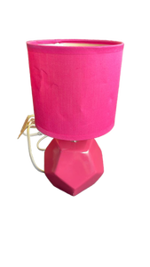 lot 16044 image: Hot Pink Geometric Table Lamp