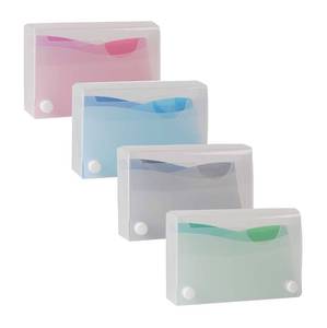 lot 16046 image: Filexec Products Wave, 3 x 5 Index Card Case, Assorted, Pack of 4 (50484-2028)
