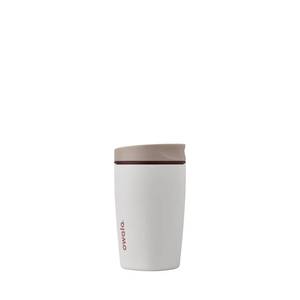 lot 16049 image: Owala SmoothSip Slider Insulated Stainless Steel Coffee Tumbler, Reusable Iced Coffee Cup, Hot Coffee Travel Mug, BPA Free 12 oz, Vanilla Bean