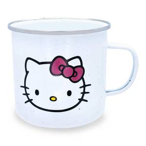 lot 16054 image: Silver Buffalo Sanrio Hello Kitty Enamel Camper Coffee Mug, 21 Ounces